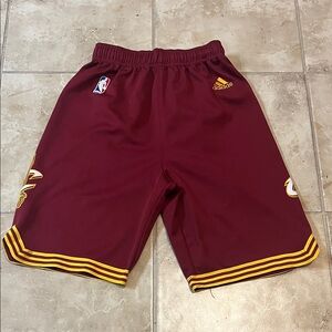 Cleveland Cavaliers NBA Youth Medium Adidas Maroon and Yellow Basketball Shorts
